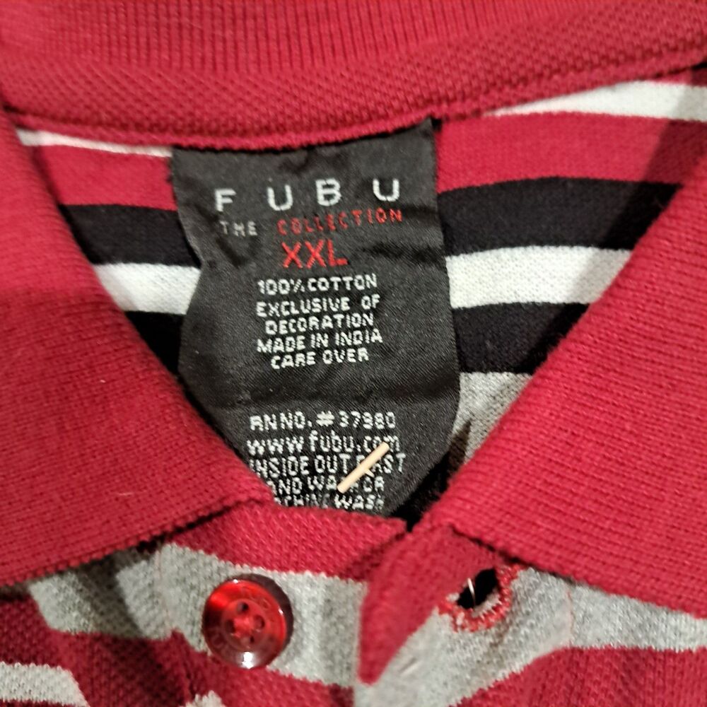 VTG FUBU New Deadstock Polo Retro HipHop 90s Y2K SZ XXL - Picture 3 of 8